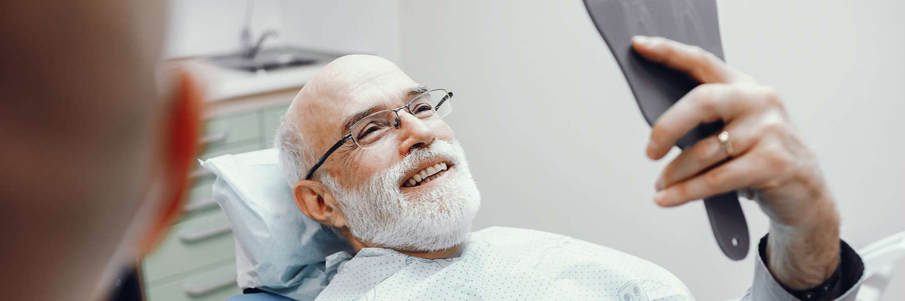a man at his dentist in brisbane